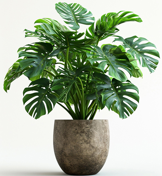 Monstera Deliciosa w donicy dekoracyjnej